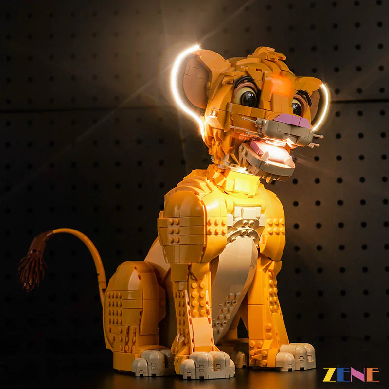 zene bricks Light Kit for LEGO Lion King Young Simba #43247