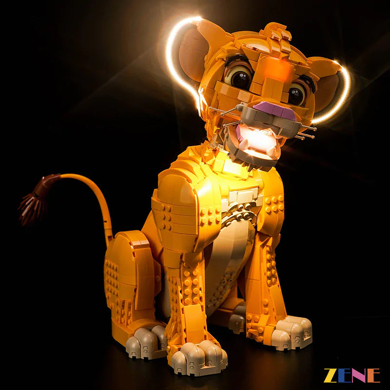 zene bricks Light Kit for LEGO Lion King Young Simba #43247