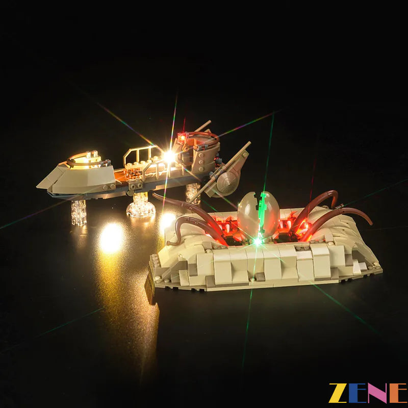 zene bricks Light Kit for LEGO Desert Skiff Sarlacc Pit #75396