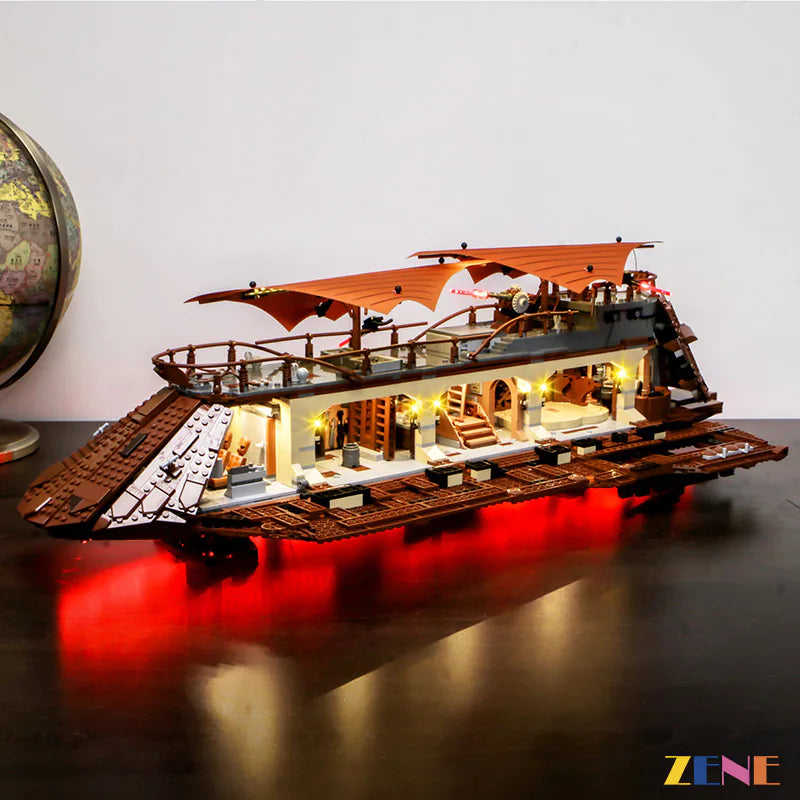 zene bricks Light Kit for LEGO Star Wars Jabba s Sail Barge #75397