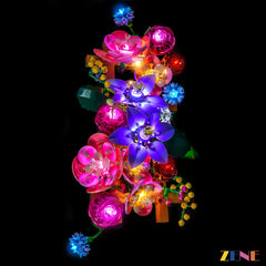 soft petal color wash effect - ZENE Bricks Light Kit for LEGO® Botanical Flower Wall #11503