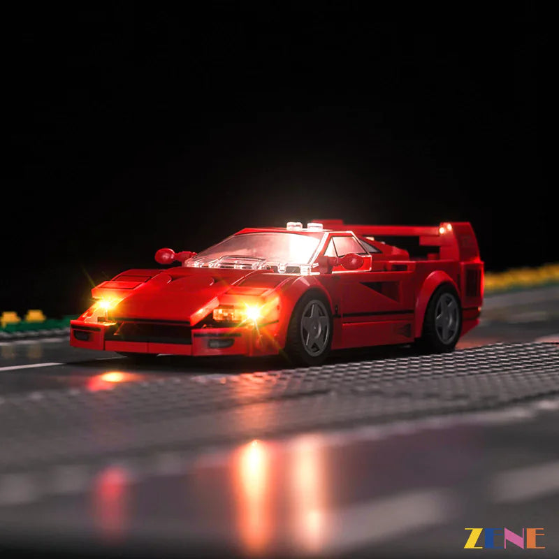 zene bricks Light Kit for LEGO Ferrari F40 Supercar #76934