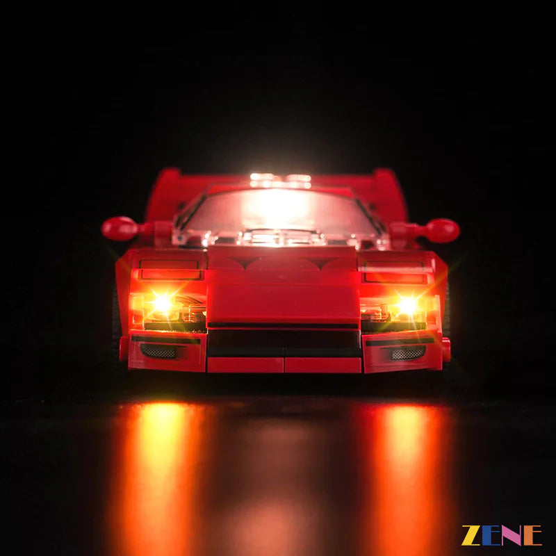 zene bricks Light Kit for LEGO Ferrari F40 Supercar #76934