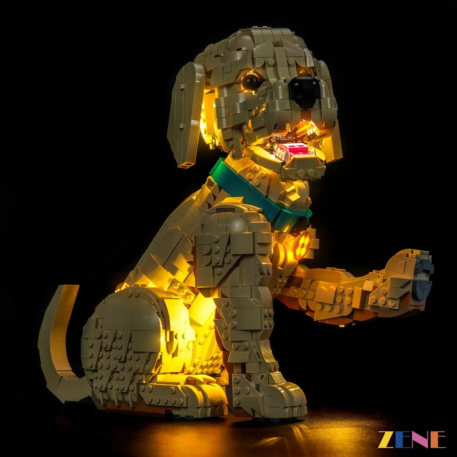 premium puppy decor LED effect - ZENE Bricks Light Kit for LEGO® Golden Retriever Puppy #11384
