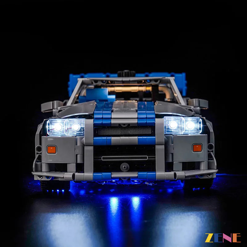 zene bricks Light Kit for LEGO Furious Nissan Skyline GT-R (R34) Car #42210