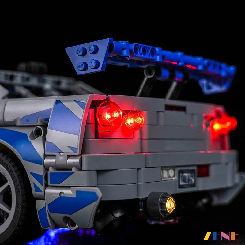 zene bricks Light Kit for LEGO Furious Nissan Skyline GT-R (R34) Car #42210