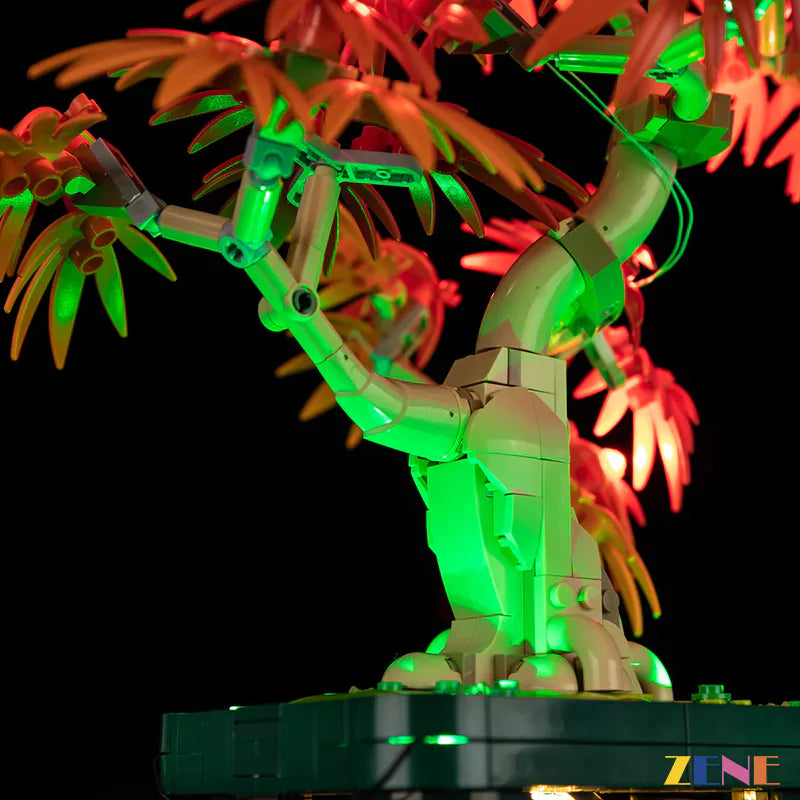 zene bricks Light Kit for LEGO Japanese Red Maple Bonsai Tree #10348