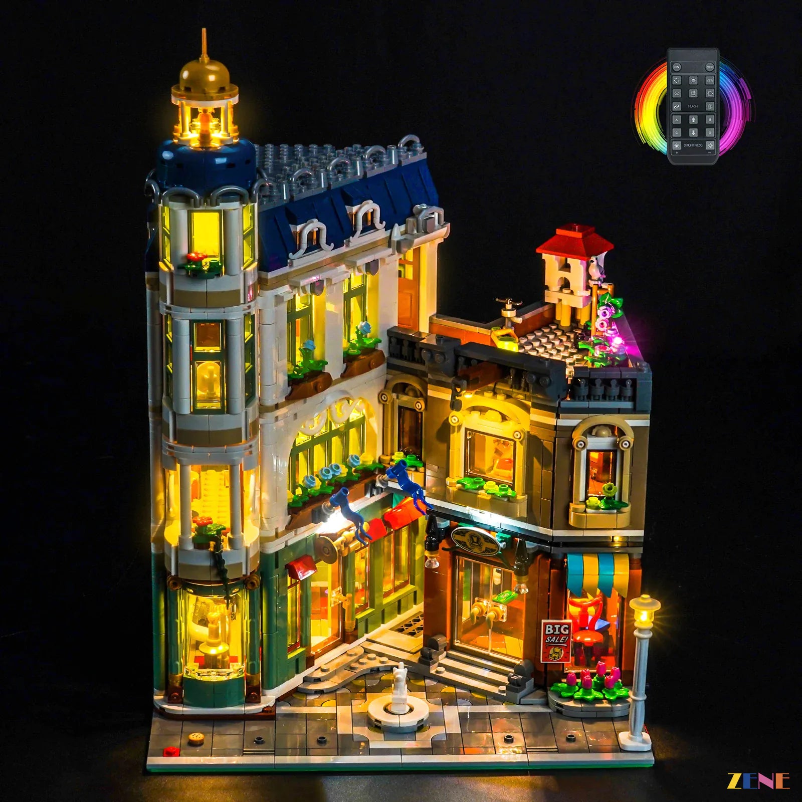 zene bricks LEGO Shopping Street Light Kit for #11371