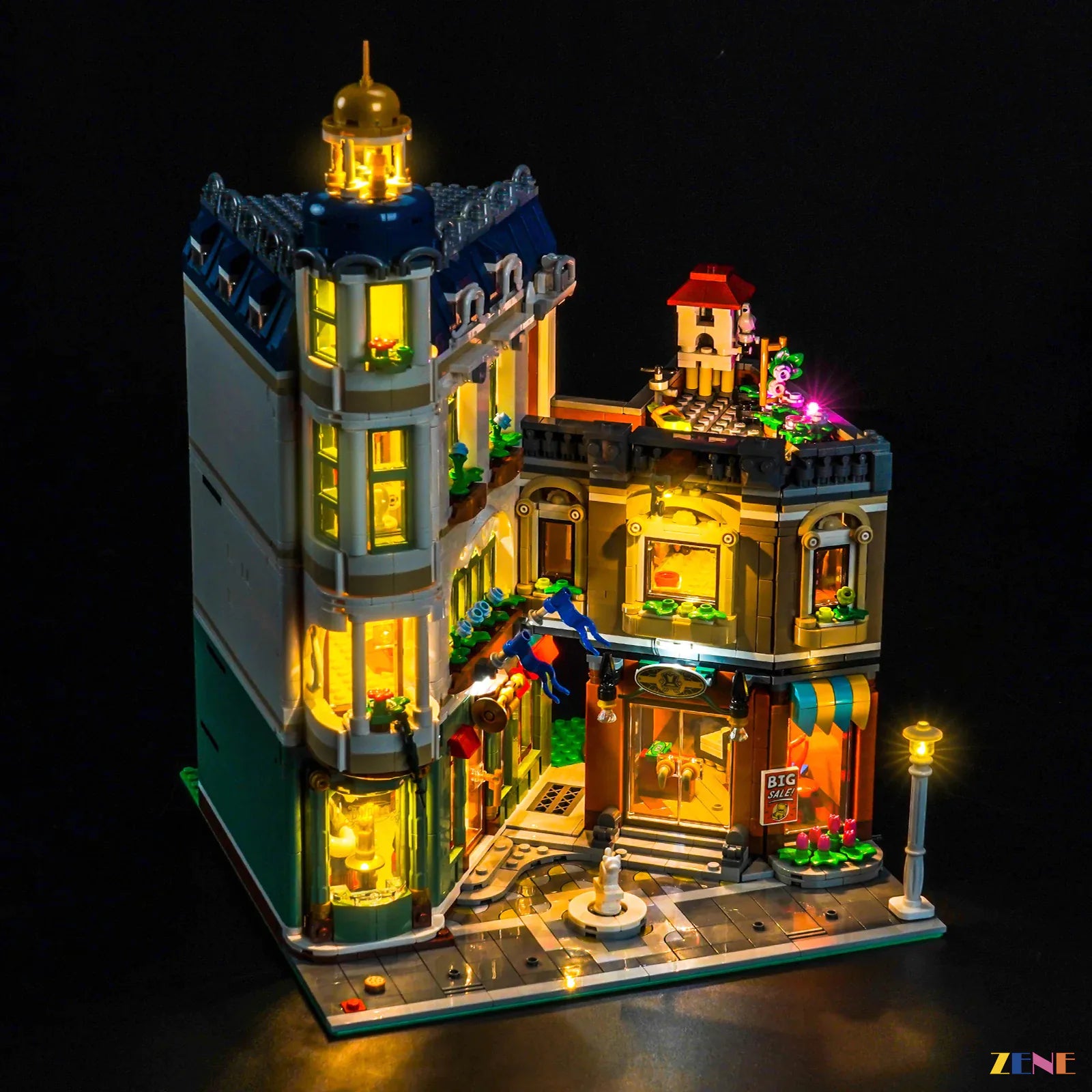 zene bricks LEGO Shopping Street Light Kit for #11371