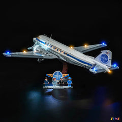 warm engine nacelle piston glow effect - ZENE Bricks Light Kit for LEGO® Douglas DC-3 PAN AM Airliner #11378