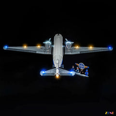 retro aviation cockpit instrument panel lighting - ZENE Bricks Light Kit for LEGO® Douglas DC-3 PAN AM Airliner #11378