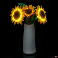 sunflower petals warm white glow - ZENE Bricks Light Kit for LEGO® Sunflower Bouquet #11502