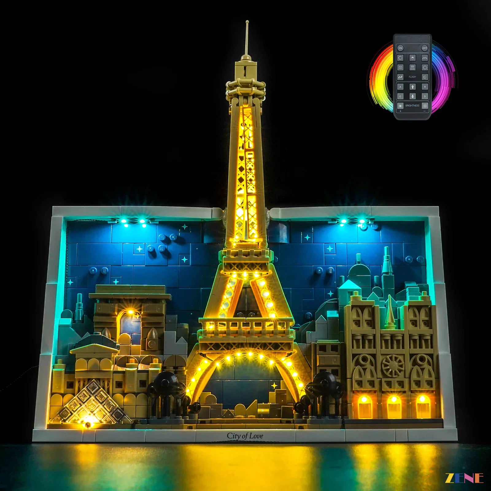 zene bricks LEGO Paris – City of Love Light Kit for #21064