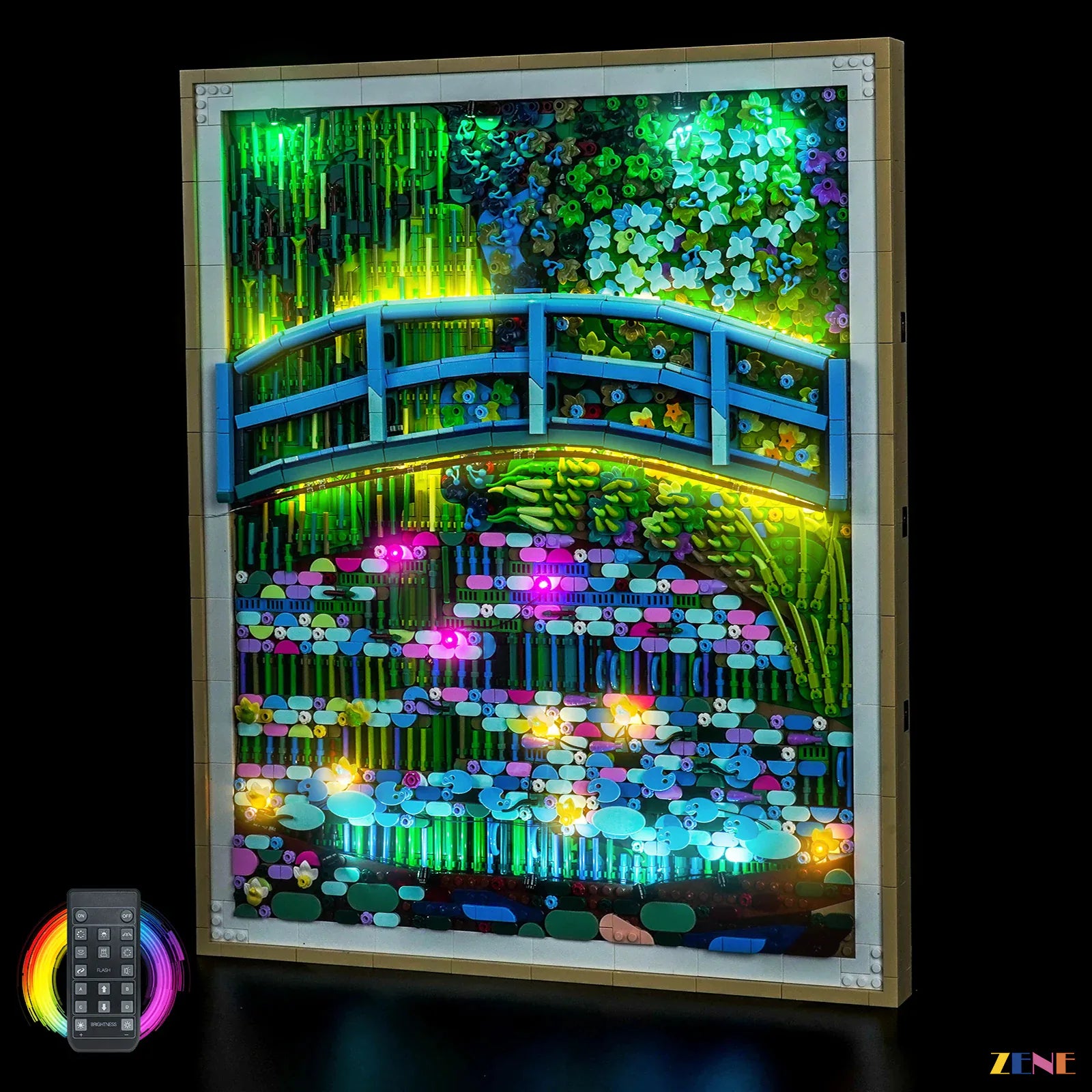 zene bricks Light Kit for Claude Monet – Bridge over a Pond of Water Lilies #31220