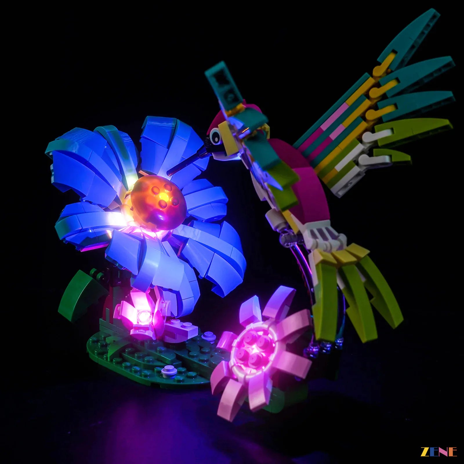 zene bricks Light Kit for Wild Animals: Colorful Hummingbird #31384
