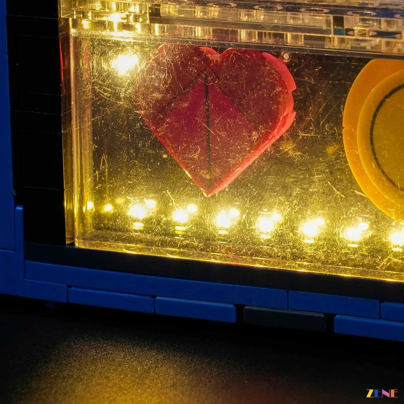 Kanto badges display case and Pokémon collection glow - ZENE Bricks Light Kit for LEGO® Kanto Region Badge Collection #40892