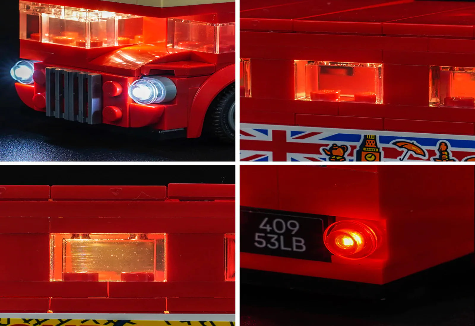 zene bricks LEGO London Bus Light Kit for #40953