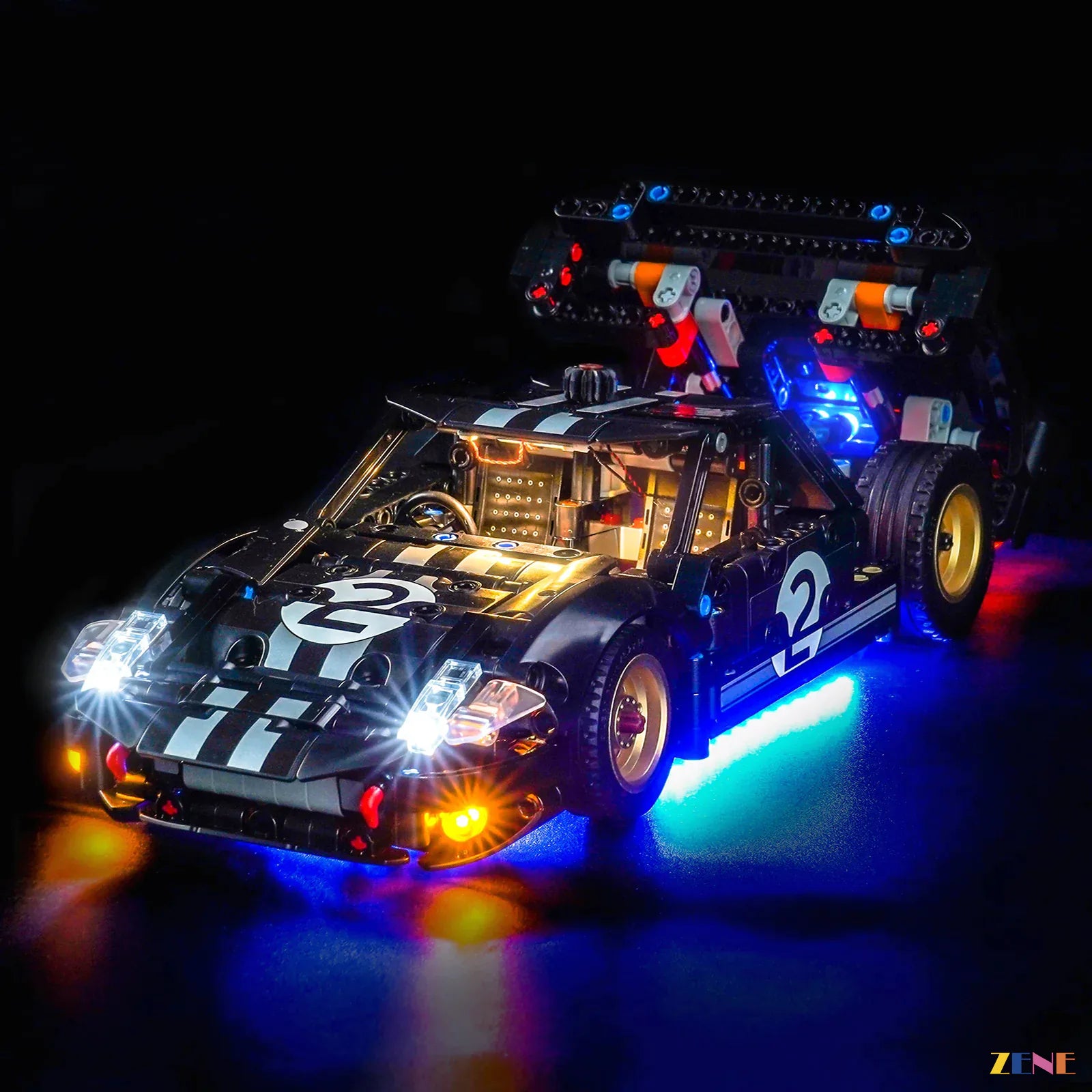 zene bricks LEGO 1966 Ford GT40 MKII Race Car Light Kit for #42223 (Ver.2)