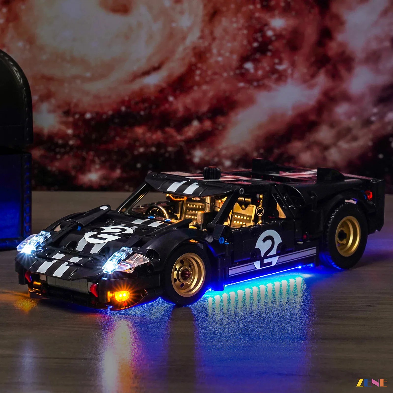 zene bricks LEGO 1966 Ford GT40 MKII Race Car Light Kit for #42223 (Ver.2)