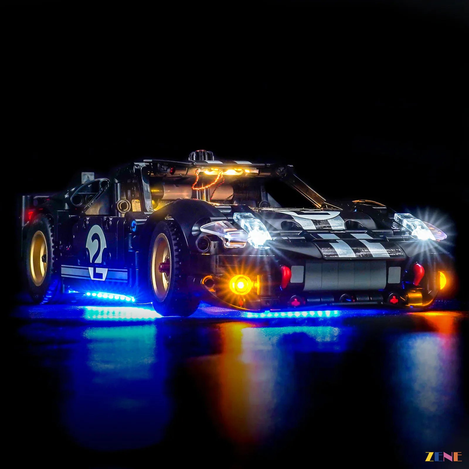zene bricks LEGO 1966 Ford GT40 MKII Race Car Light Kit for #42223 (Ver.2)