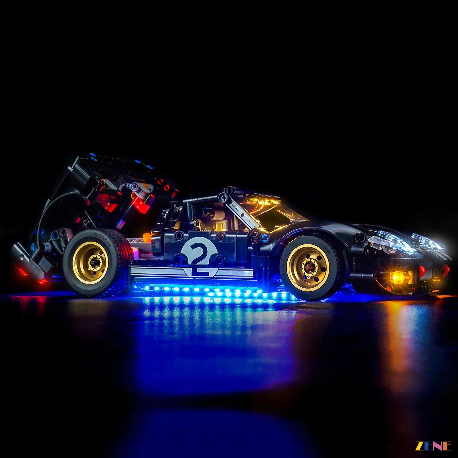 zene bricks LEGO 1966 Ford GT40 MKII Race Car Light Kit for #42223 (Ver.2)