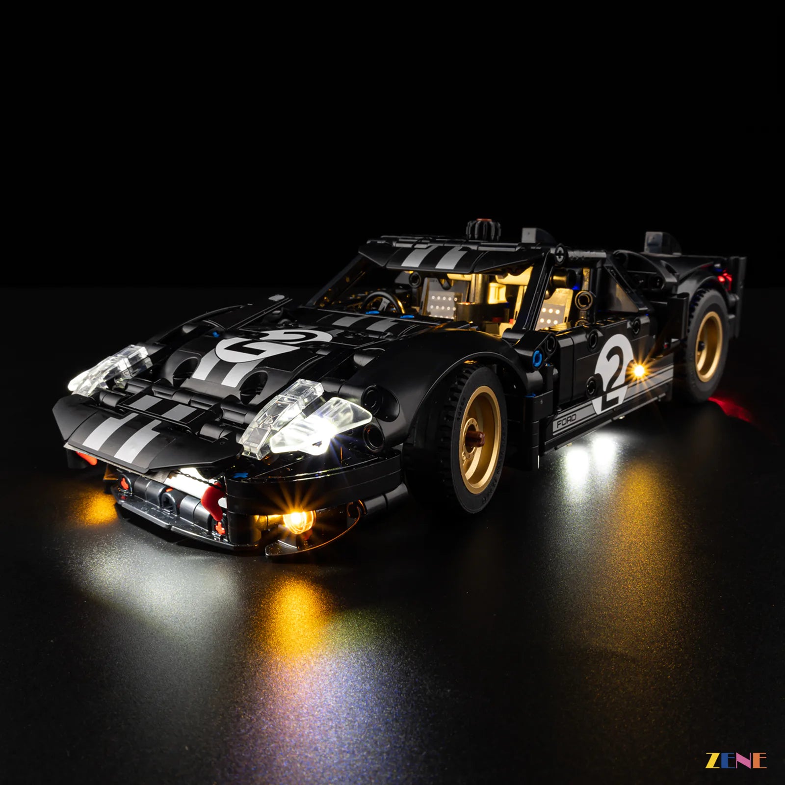 zene bricks LEGO 1966 Ford GT40 MKII Race Car Light Kit for #42223