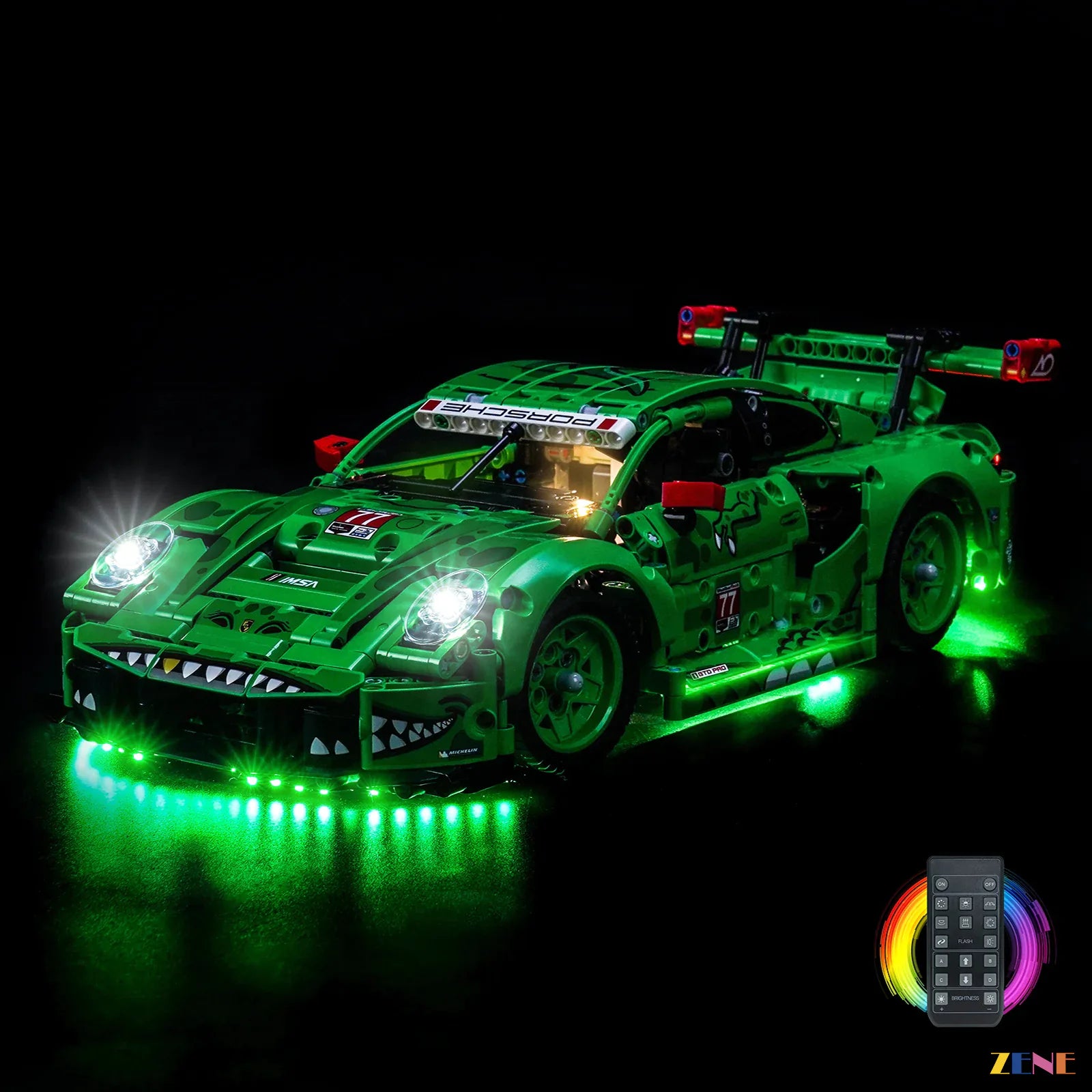 zene bricks Light Kit for Porsche 911 GT3 R REXY AO Racing Car #42224 (Ver.2)