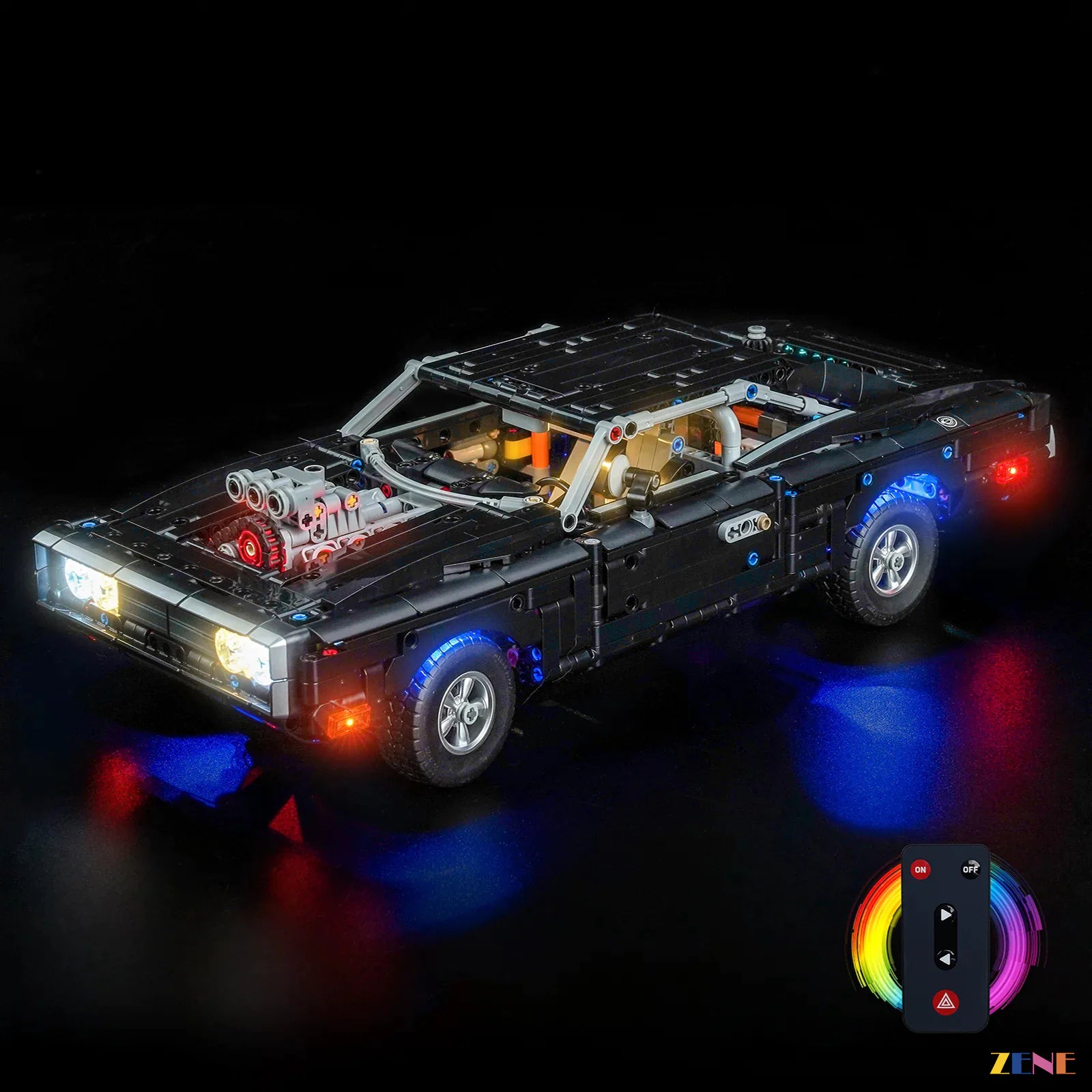 zene bricks Light Kit for Fast and Furious Dodge Charger R/T Car #42231