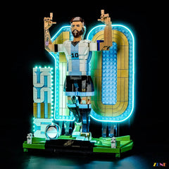 football collectible cool white LED strip - ZENE Bricks Light Kit for LEGO® Lionel Messi Soccer Legend #43015
