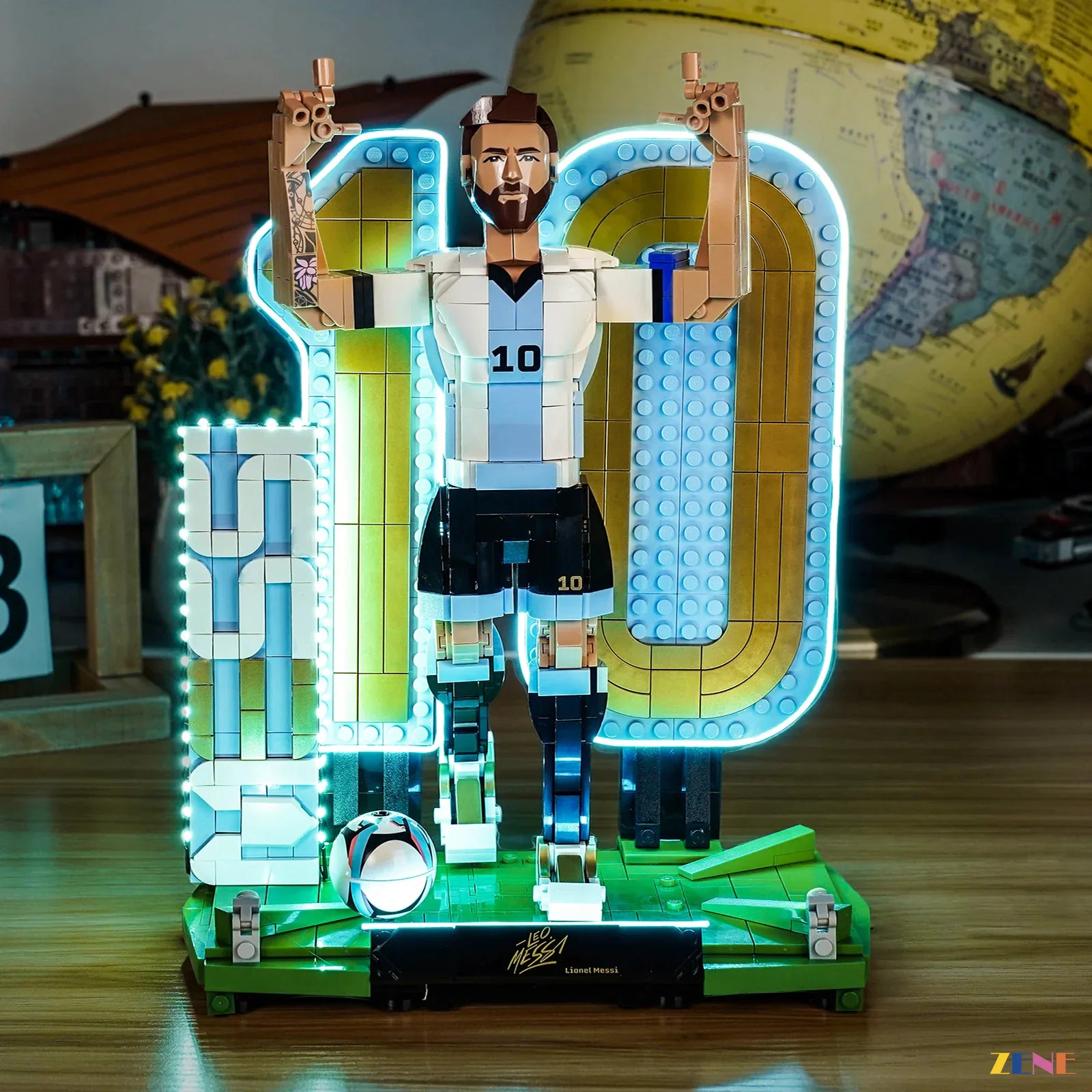 soccer legend stadium spotlight display lighting - ZENE Bricks Light Kit for LEGO® Lionel Messi Soccer Legend #43015