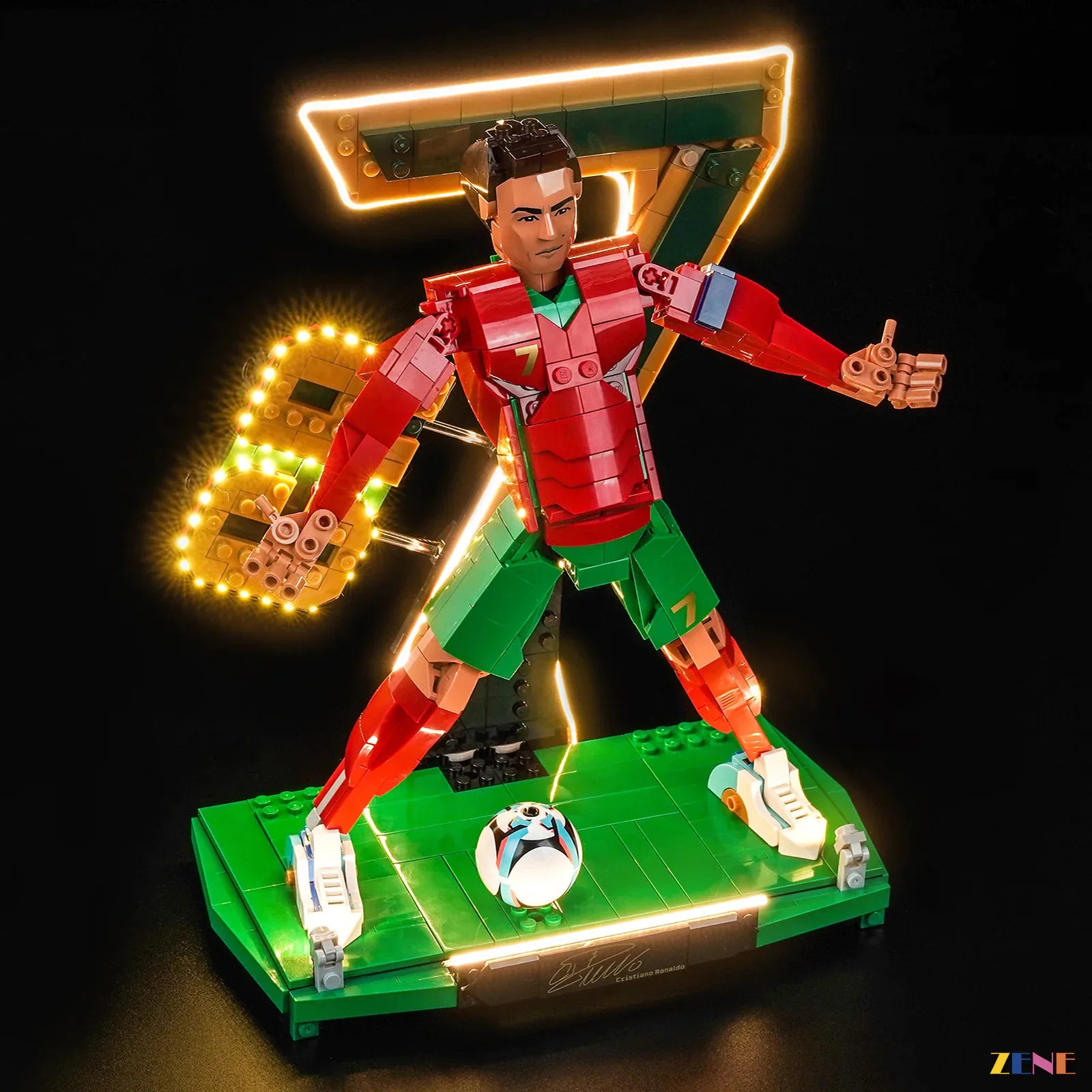 zene bricks Light Kit for Cristiano Ronaldo – Soccer Legend #43016