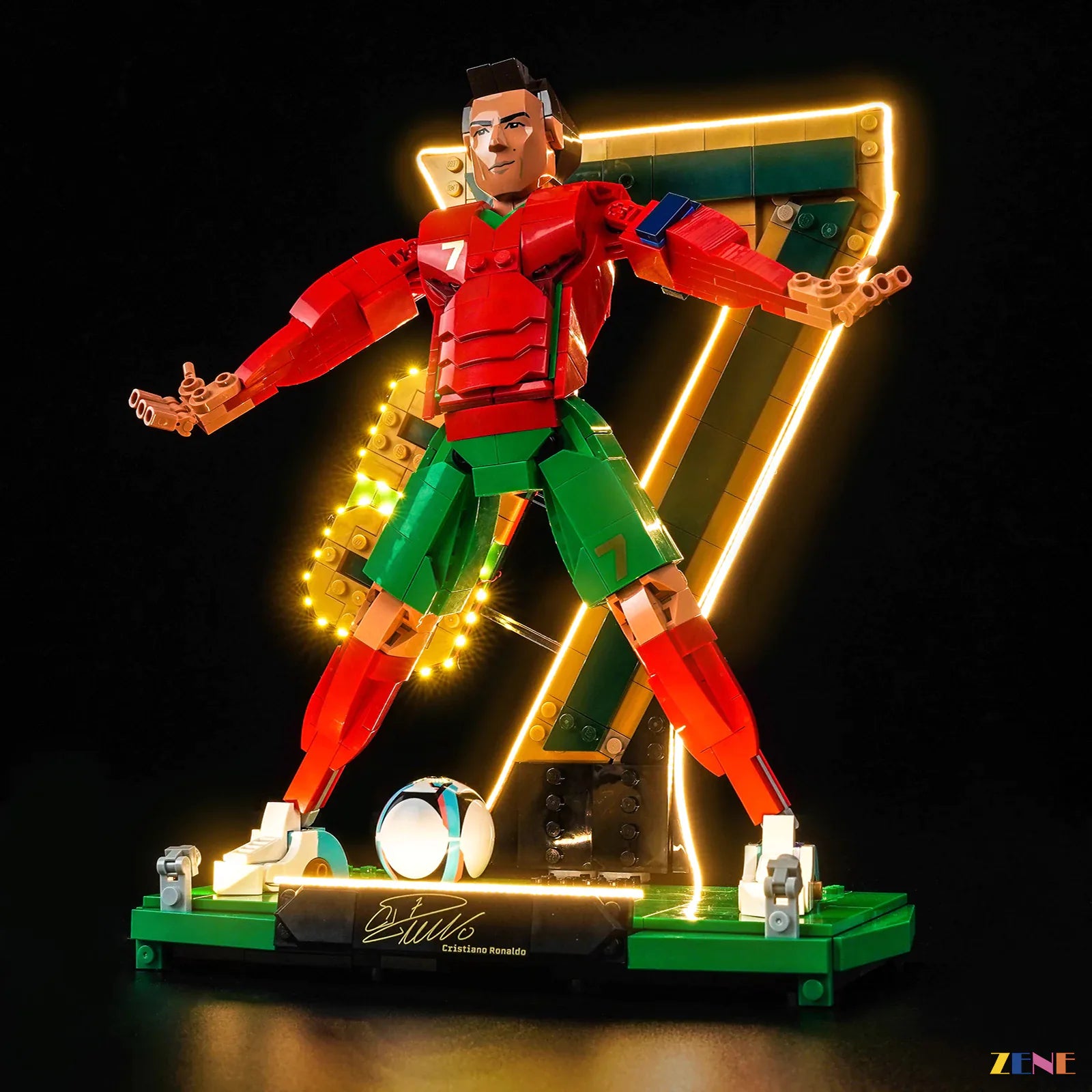 zene bricks Light Kit for Cristiano Ronaldo – Soccer Legend #43016
