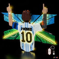 football celebration warm white glow - ZENE Bricks Light Kit for LEGO® Lionel Messi Celebration #43018