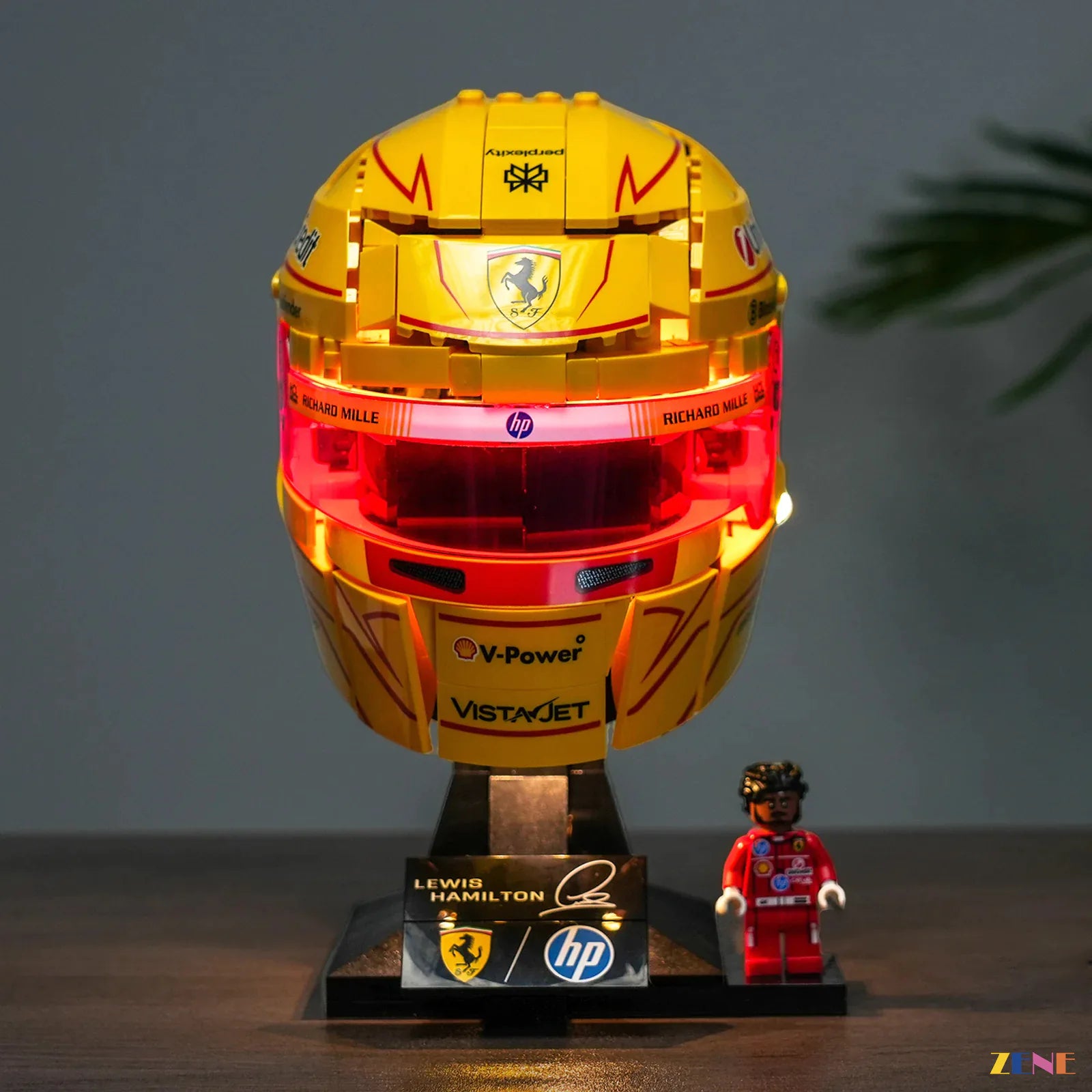 zene bricks Light Kit for Scuderia Ferrari HP Lewis Hamilton Helmet #43022