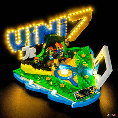 blue football spotlight display effect - ZENE Bricks Light Kit for LEGO® Vini Jr. Soccer Highlights #43027