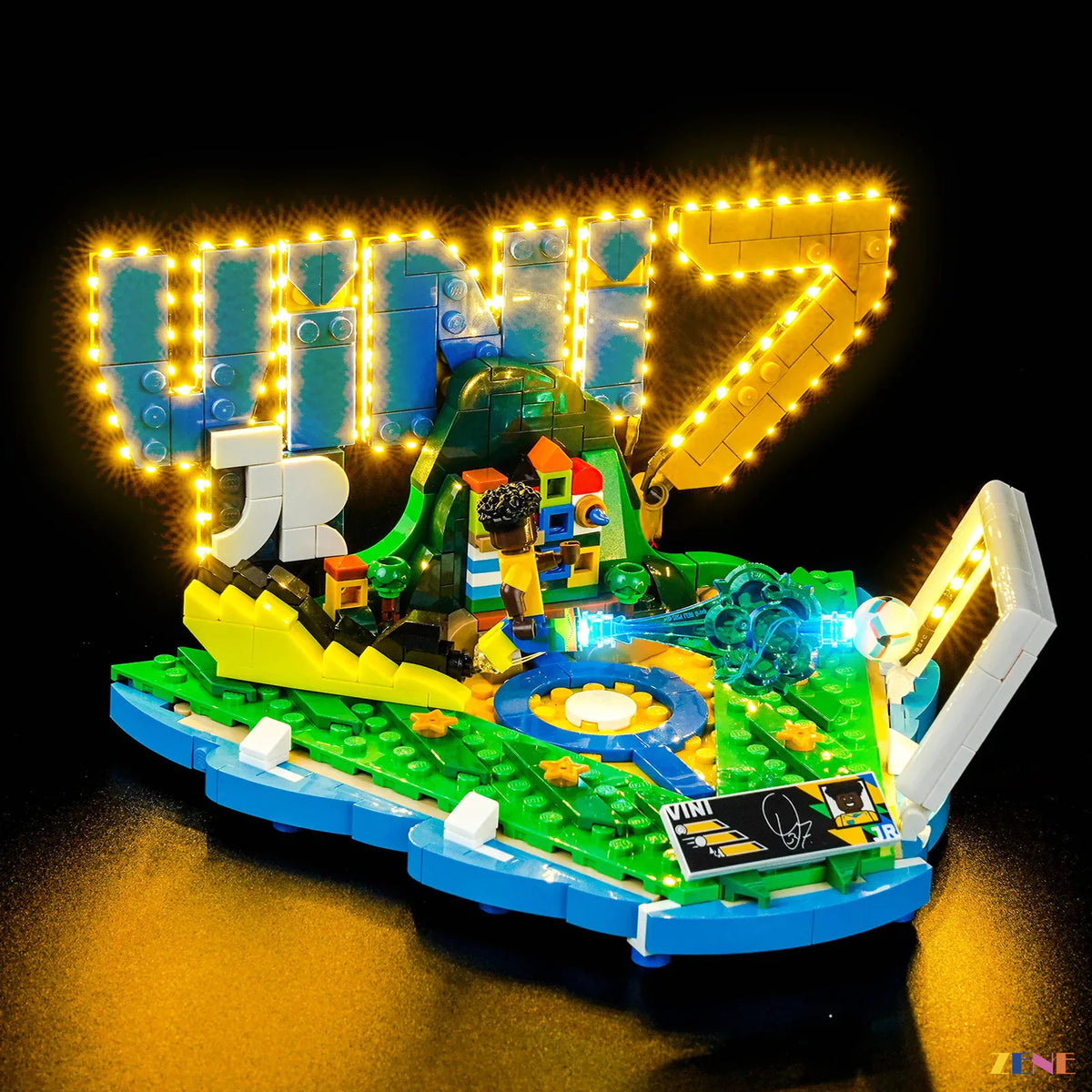Vini Jr lettering white glow - ZENE Bricks Light Kit for LEGO® Vini Jr. Soccer Highlights #43027