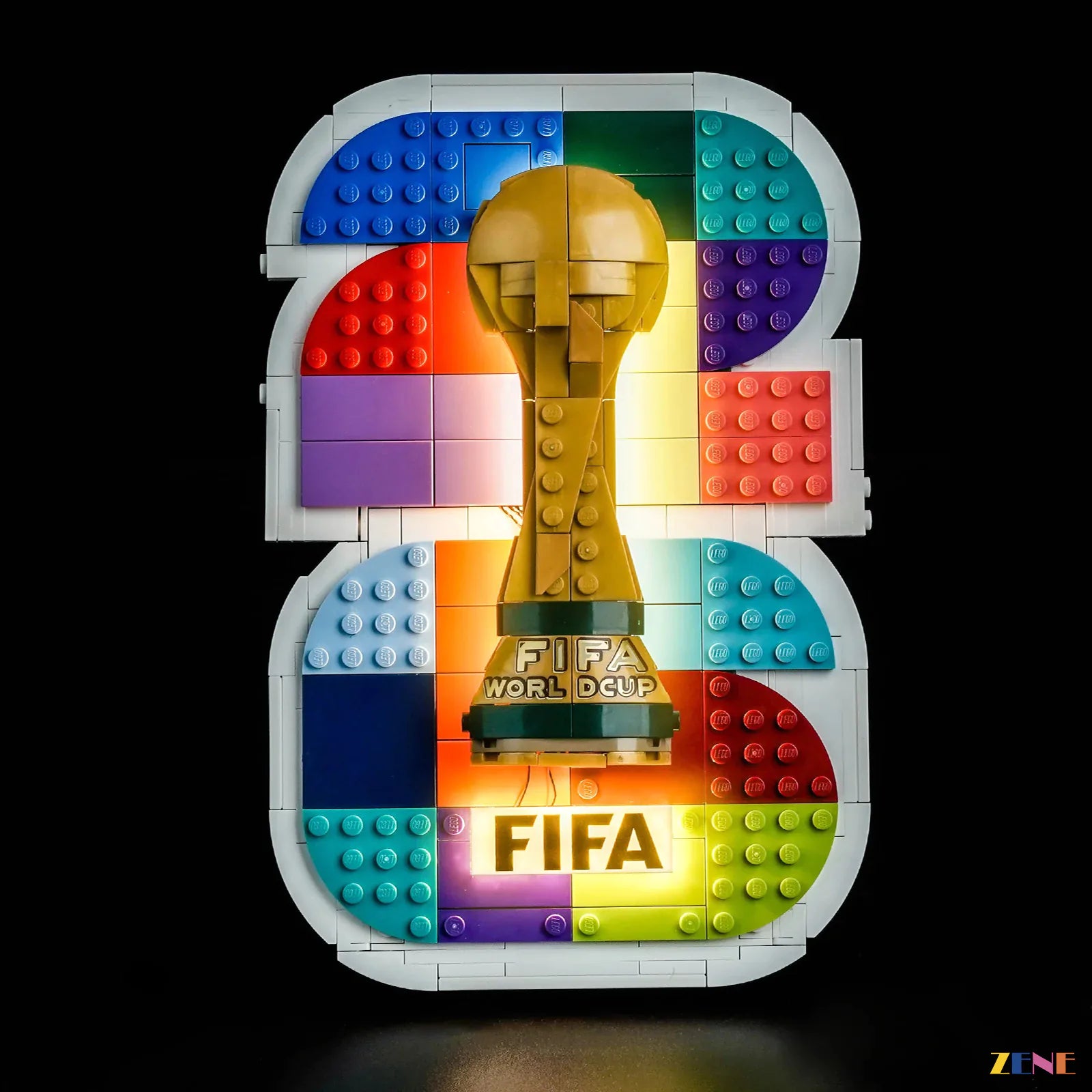 zene bricks Light Kit for FIFA World Cup 2026 Official Emblem #43032