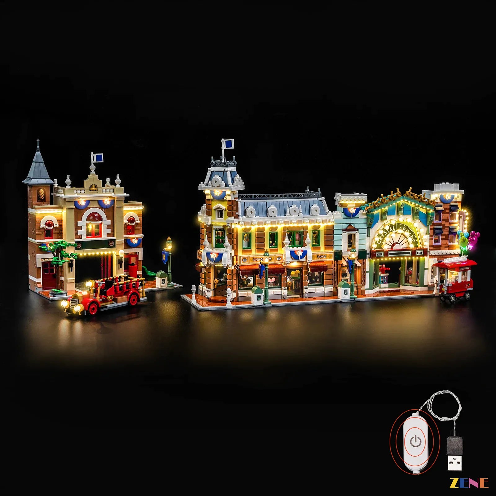 zene bricks ZENE Bricks Light Kit for LEGO® Main Street USA #43302