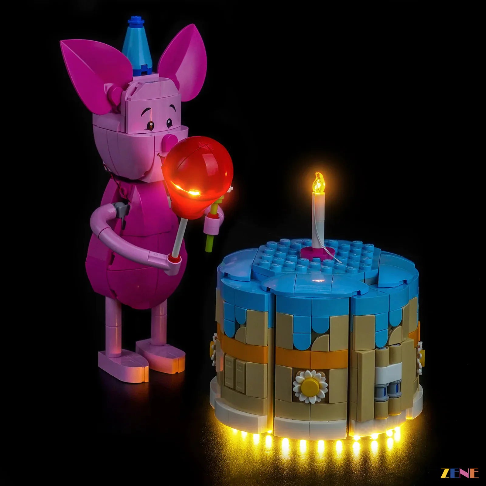 zene bricks LEGO Piglet's Birthday Fun Light Kit for #43305