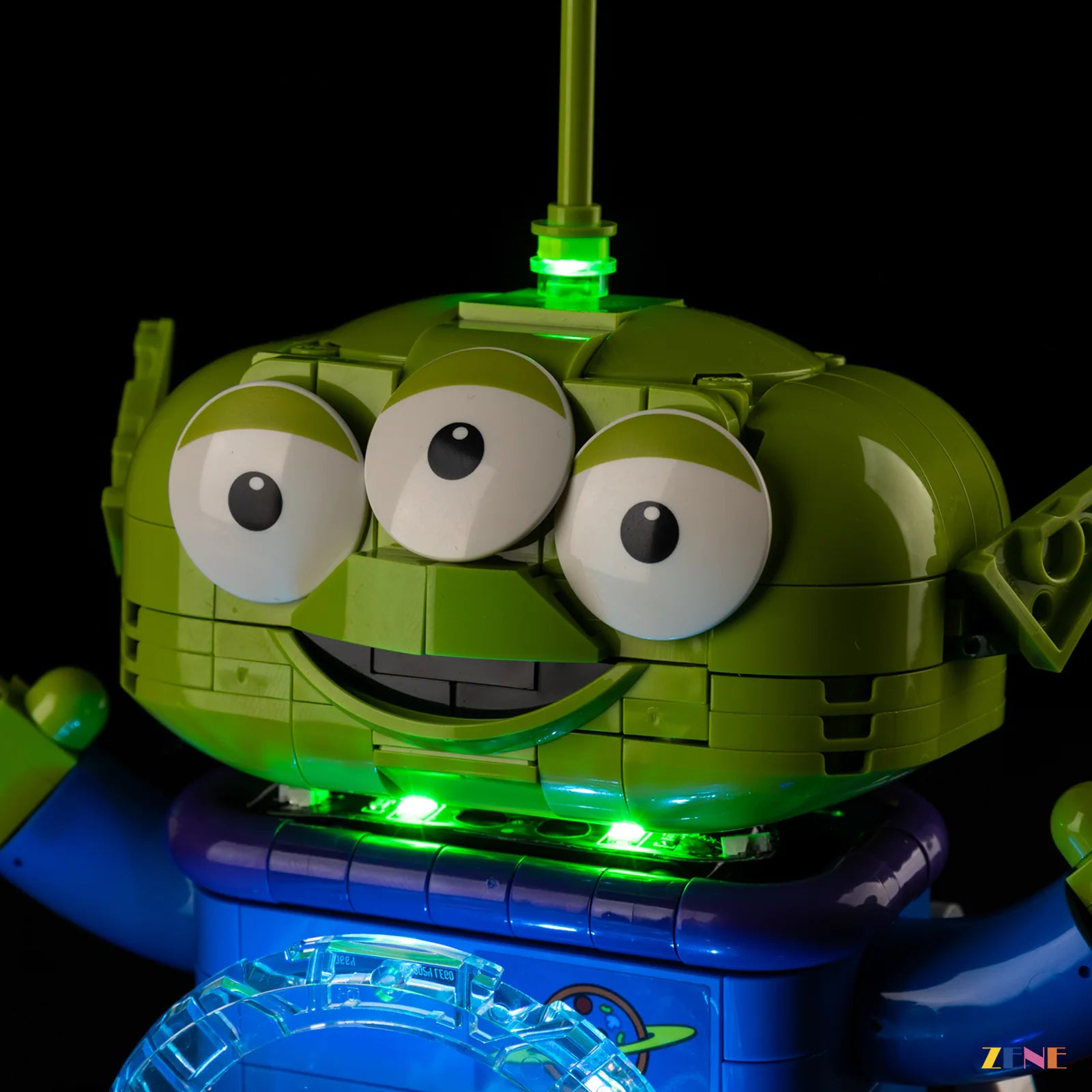 zene bricks Light Kit for Alien with Pizza Planet Rocket Ride #43307