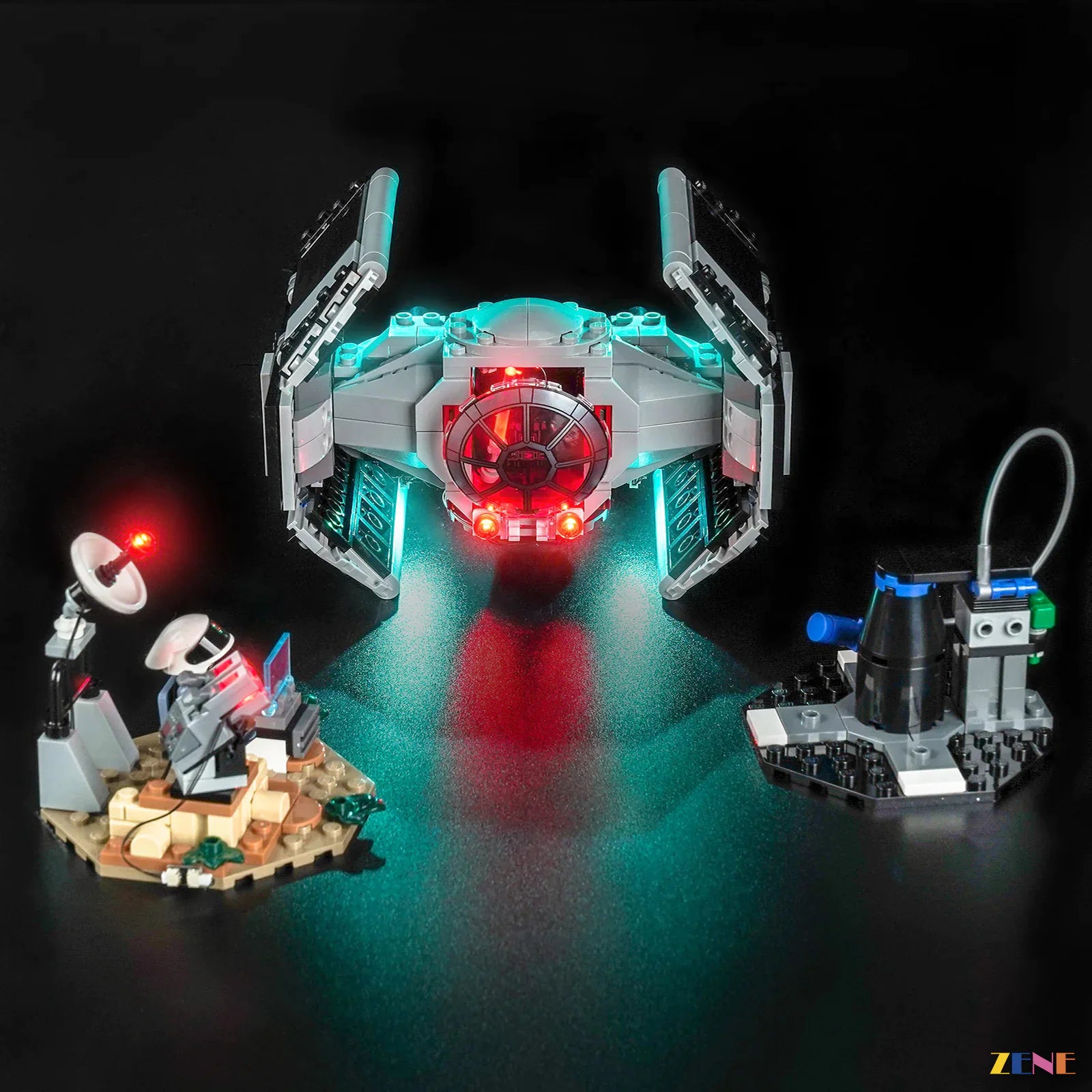 zene bricks Light Kit for SMART Play: Darth Vader's TIE Fighter #75421