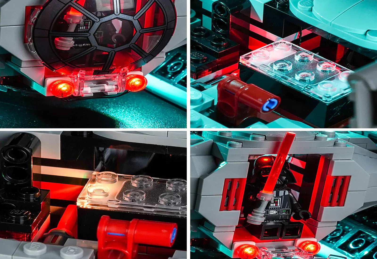 zene bricks Light Kit for SMART Play: Darth Vader's TIE Fighter #75421