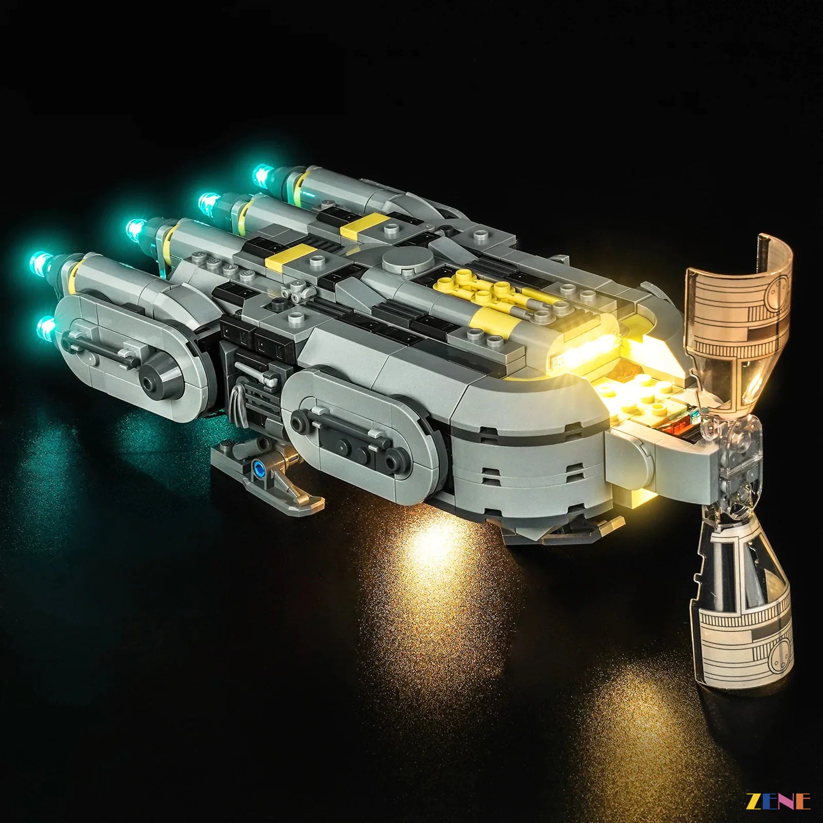 zene bricks Light Kit for Anzellan Starship #75445