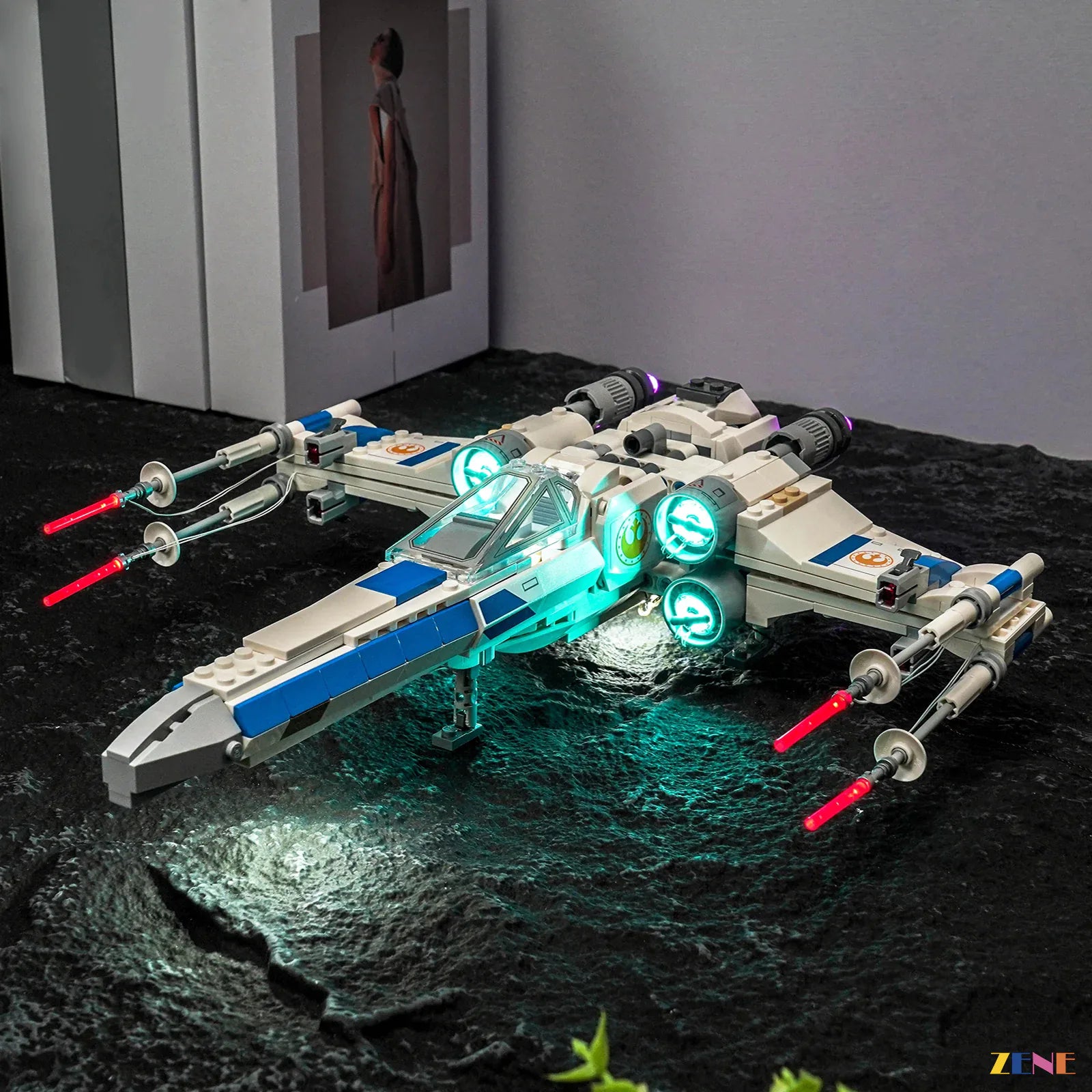 zene bricks Light Kit for New Republic X-Wing Starfighter #75460