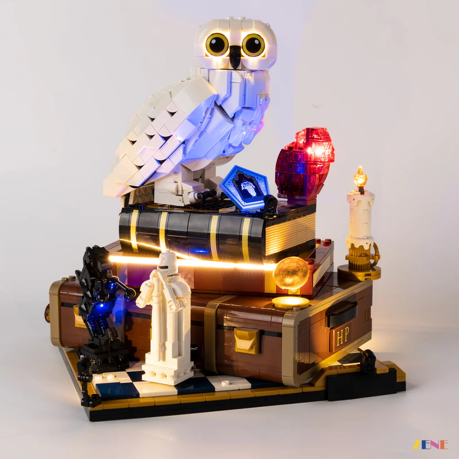 red philosopher stone accent light - ZENE Bricks Light Kit for LEGO® Sorcerer's Stone Collectors' Edition #76466 Ver.2