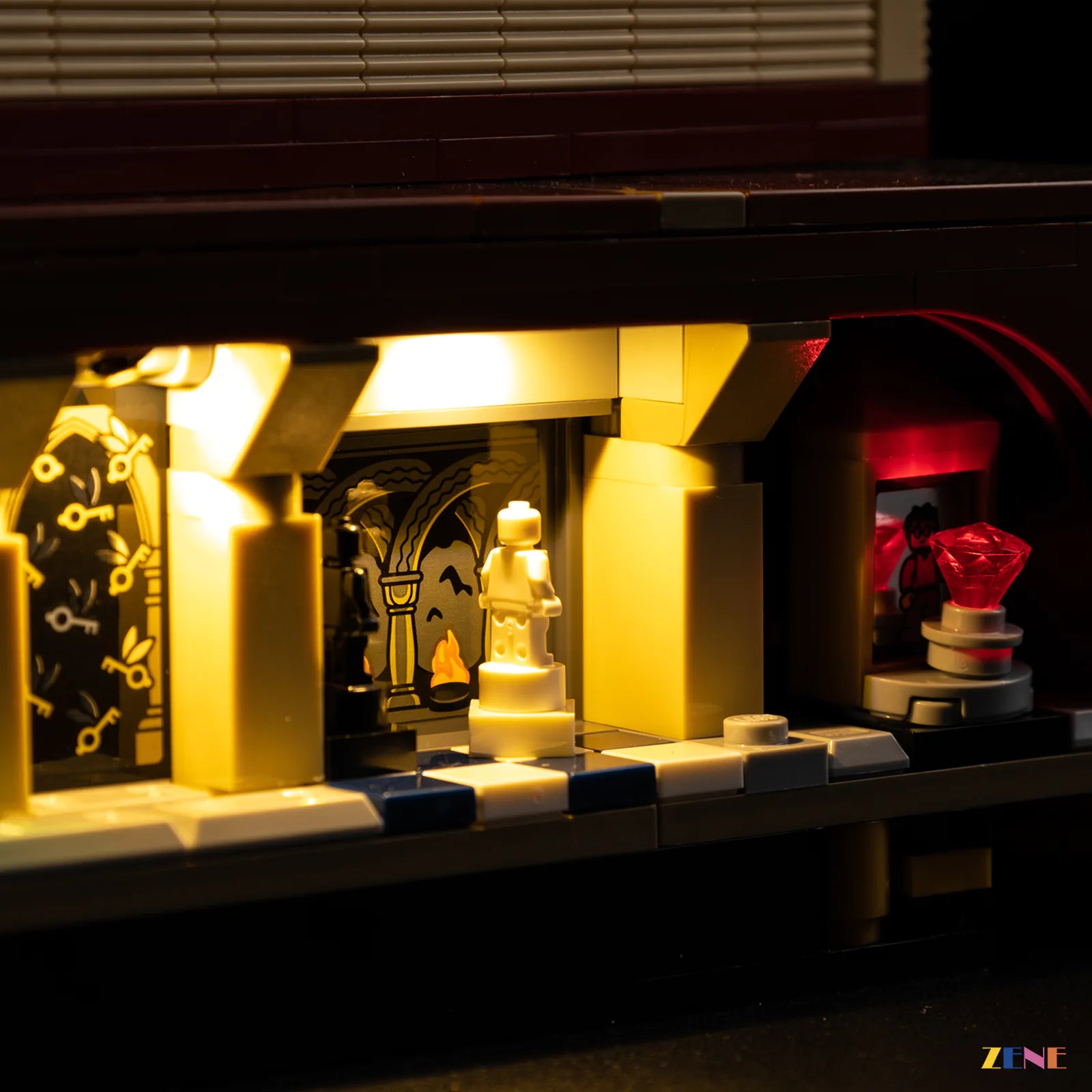 castle relics shelf night ambiance - ZENE Bricks Light Kit for LEGO® Sorcerer's Stone Collectors' Edition #76466 Ver.2