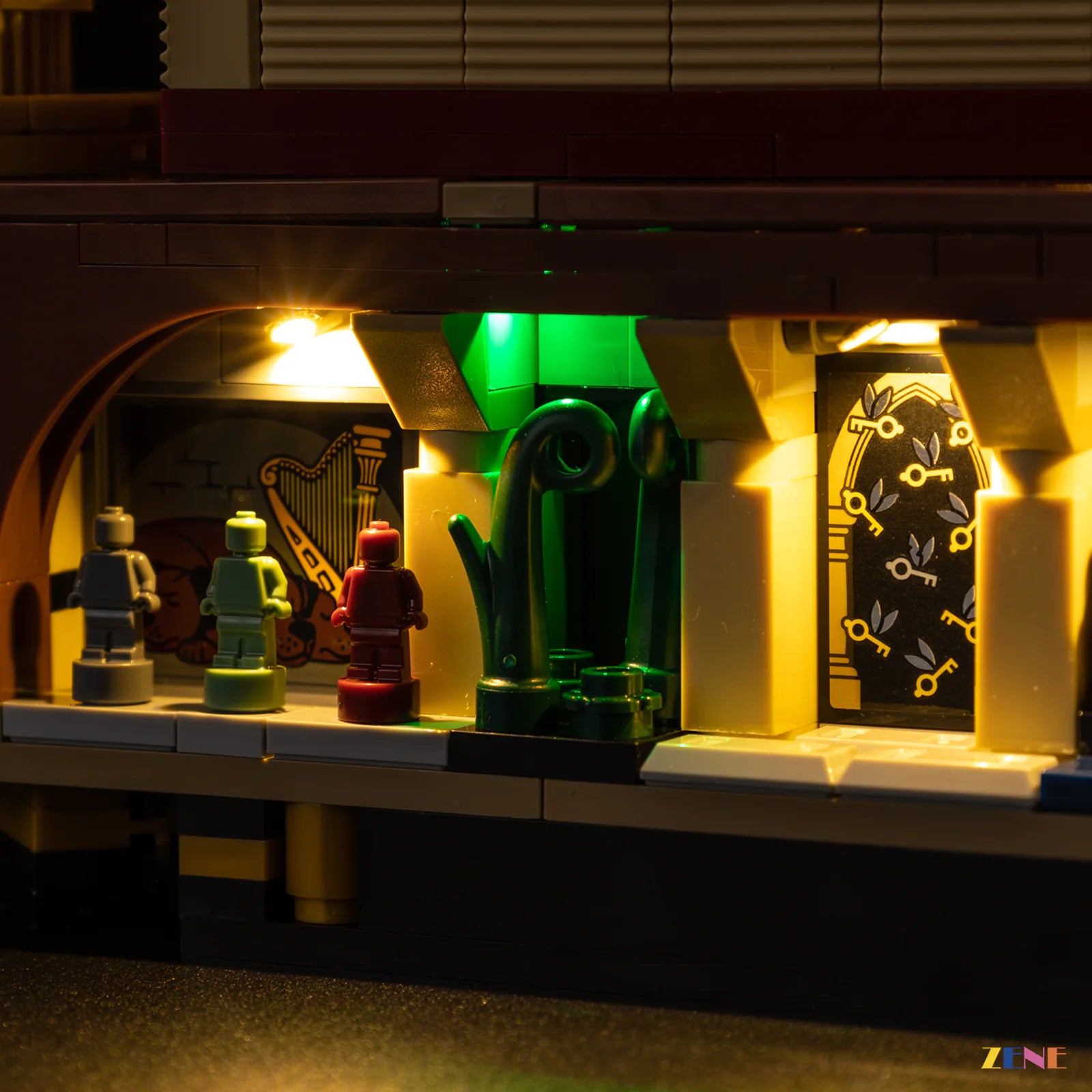 enchanted bookcase warm LED glow - ZENE Bricks Light Kit for LEGO® Sorcerer's Stone Collectors' Edition #76466 Ver.2