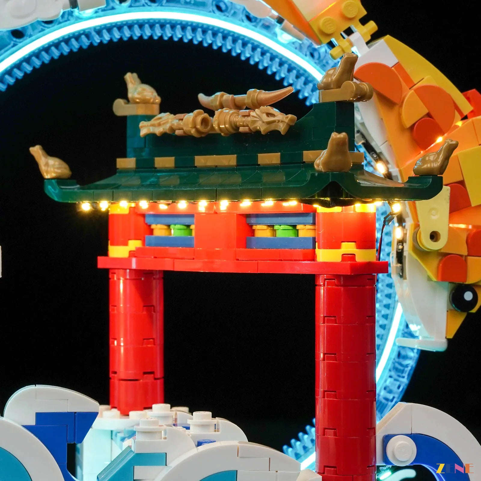 zene bricks Light Kit for Prosperity Carp Leaping #80120
