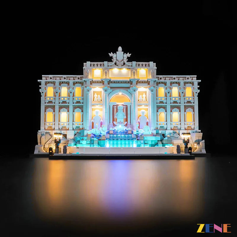 zene bricks Light Kit for LEGO Trevi Fountain #21062