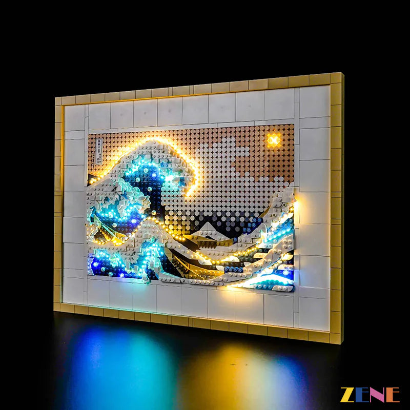 zene bricks Light Kit for LEGO Art Hokusai The Great Wave 31208